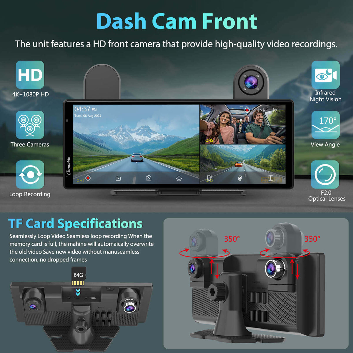 Carpuride W903S Best Car Audio Touch Screen With DVR
