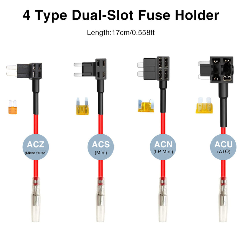 CARPURIDE Type-C 12V - 24V to 5V/2A Max Car Charger Cable kit