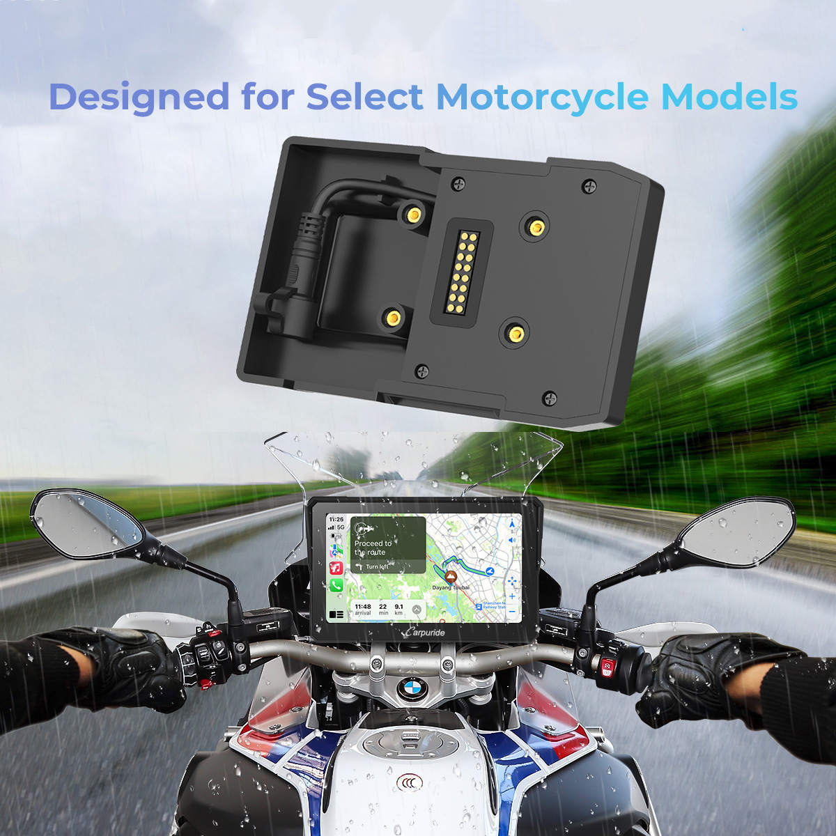 Carpuride Custom Motorcycle Navigation Bracket – Perfect Fit for
