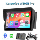 Carpuride W702B Pro/W502B Pro Motorcycle Stereo with Intercom, Compass, Barometer, & Navigation Bracket Compatibility