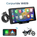 Carpuride W619B side view, BMW motorcycle GPS supports both Apple CarPlay & Android Auto