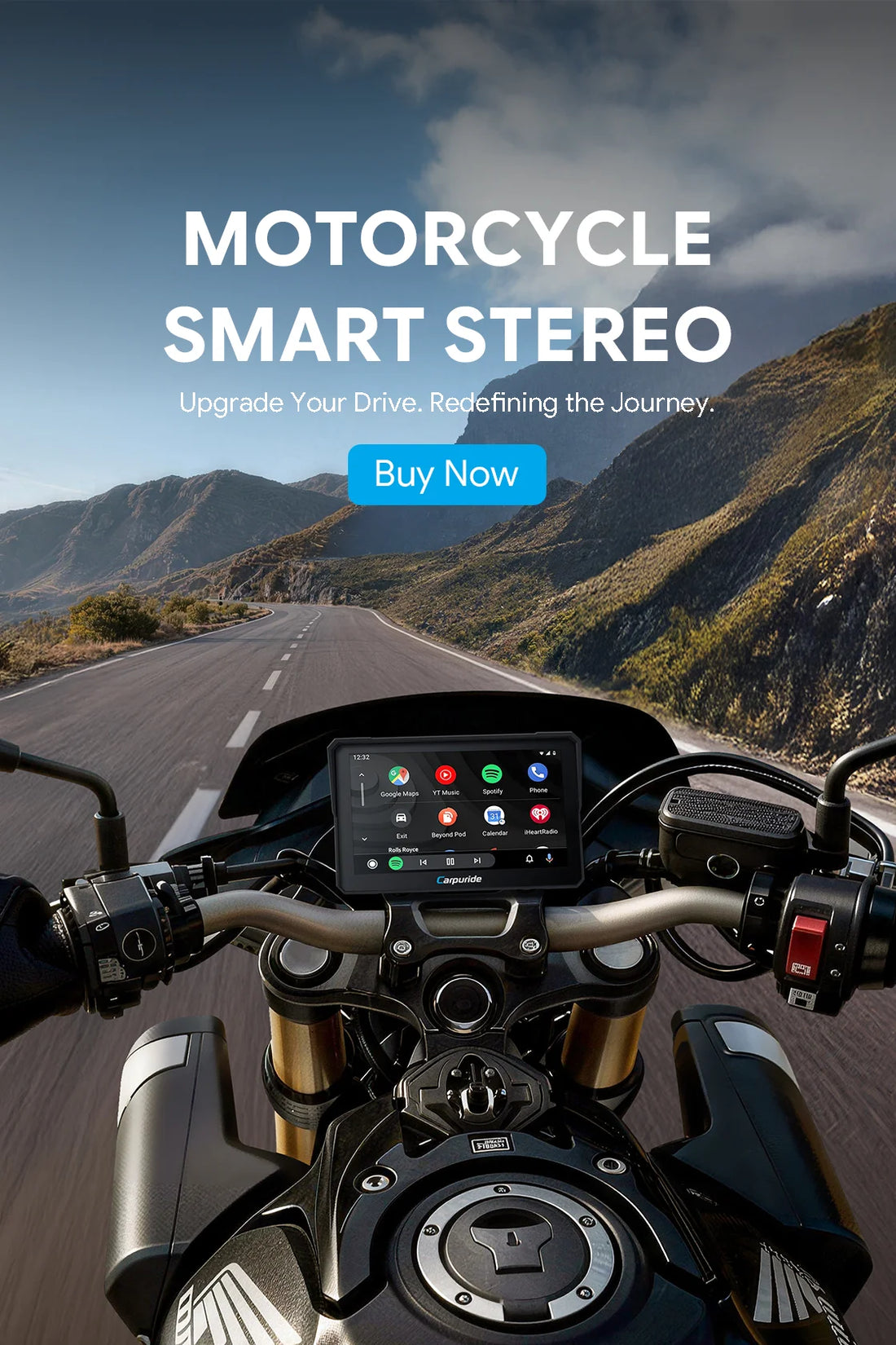 Carpuride CarPlay Screens for Motorcycles & Cars – Wireless & Portable
