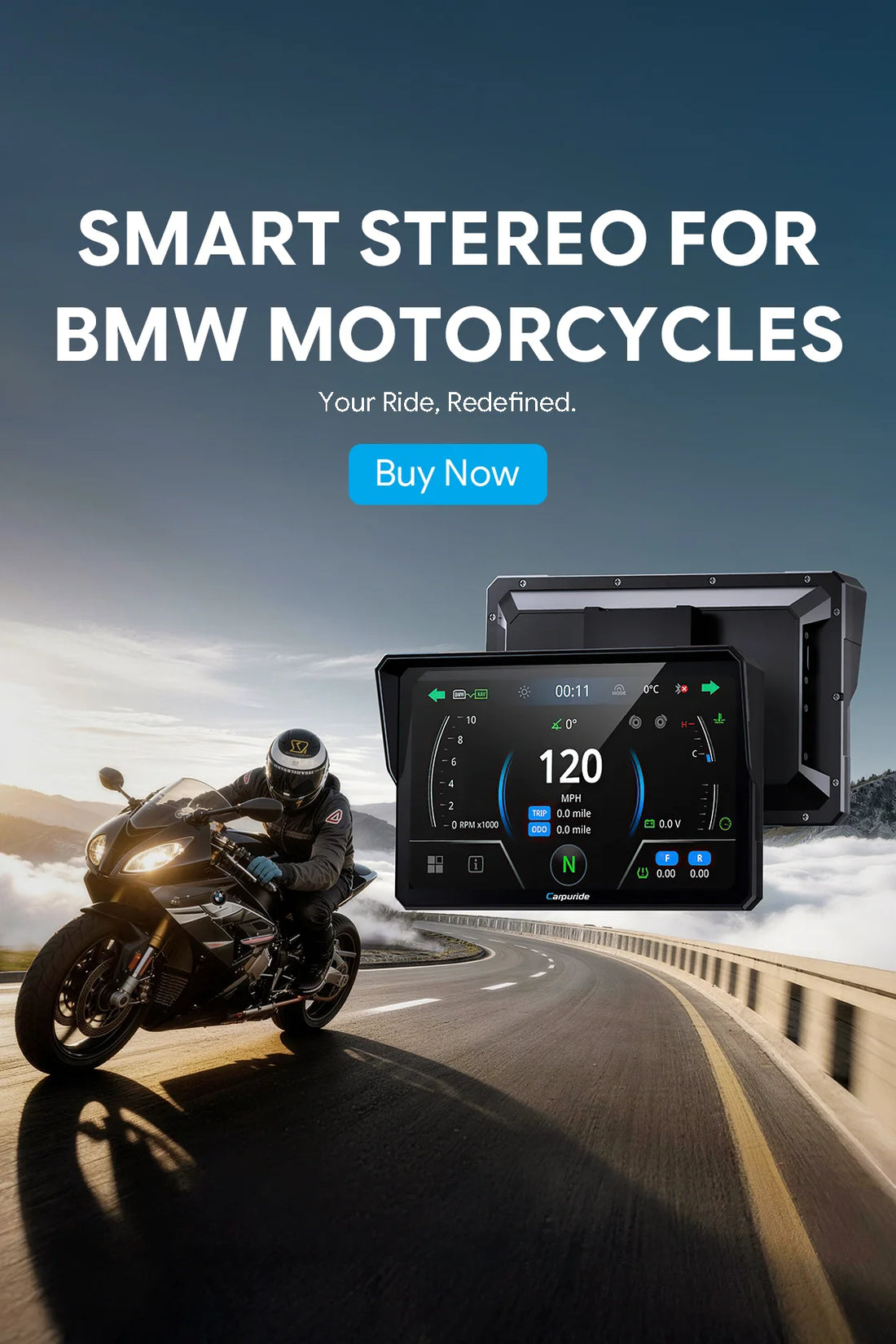 Carpuride CarPlay Screens for Motorcycles & Cars – Wireless & Portable
