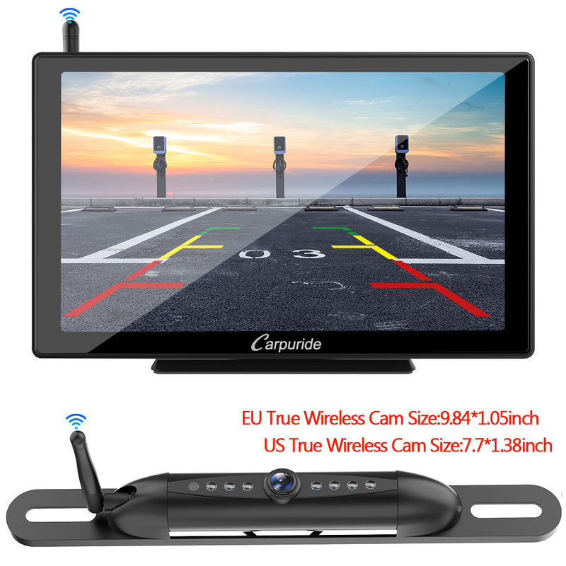CARPURIDE W901 Pro Portable Smart Multimedia Dual Bluetooth Dashboard Console With WF01 Wireless Rear Camera