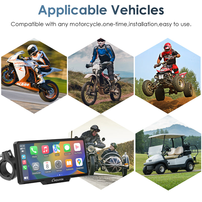 Carpuride W619 Wireless Portable Dual Bluetooth Waterproof IP67 Motorcycle Stereo