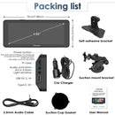 packing list: W609, car charger, mount brackets, user manual, etc.