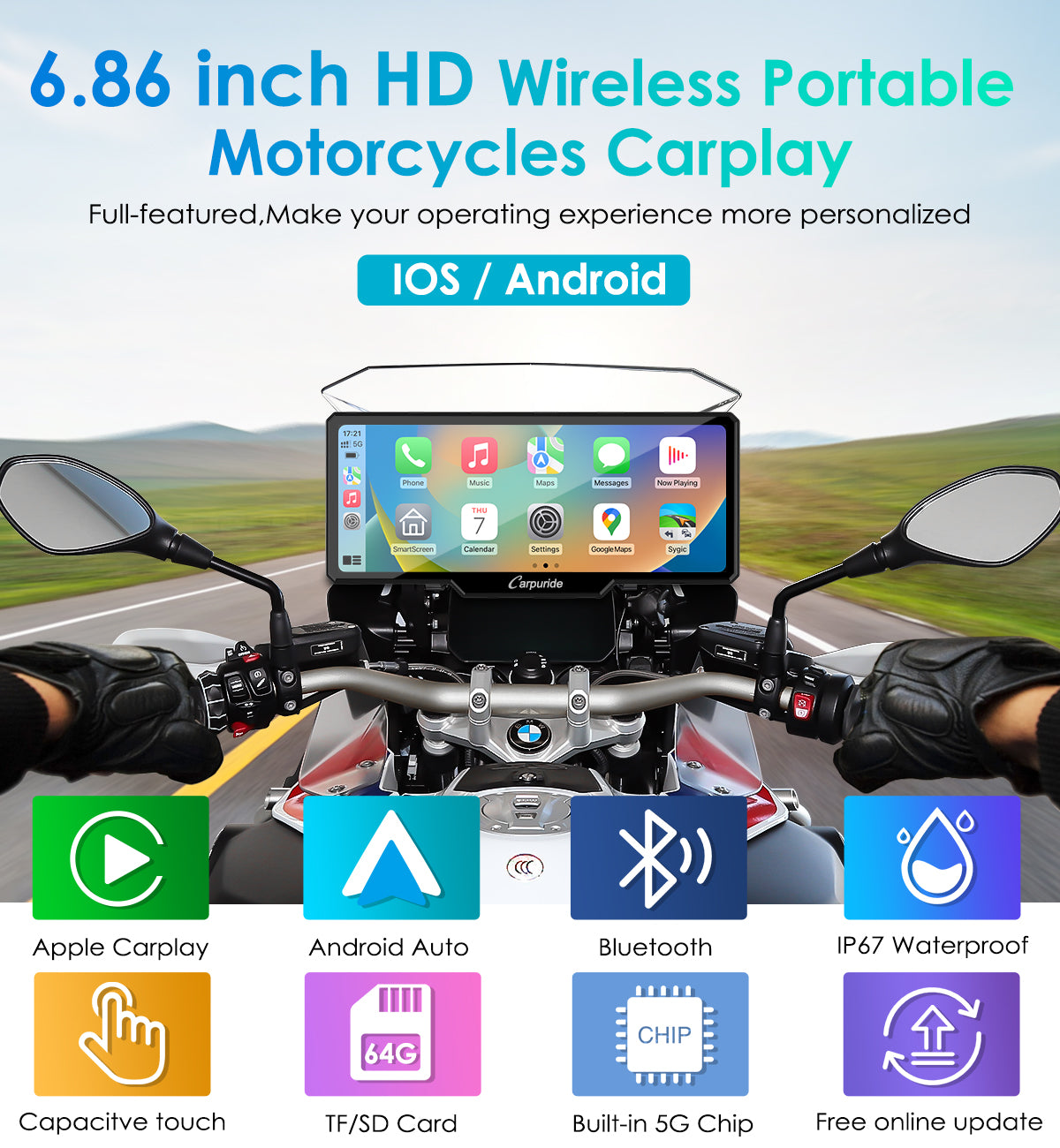 BMW Motorcycle Apple CarPlay | Stereo System for a Motorcycle ...