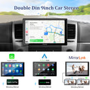 double din car stereo apple carplay and android auto support mirror link function