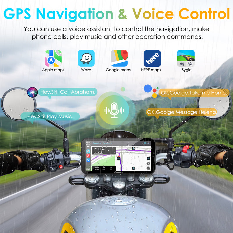 Control navigation with voice assistant, supporting apps like Waze, Google Maps, Sygic, HERE, etc.
