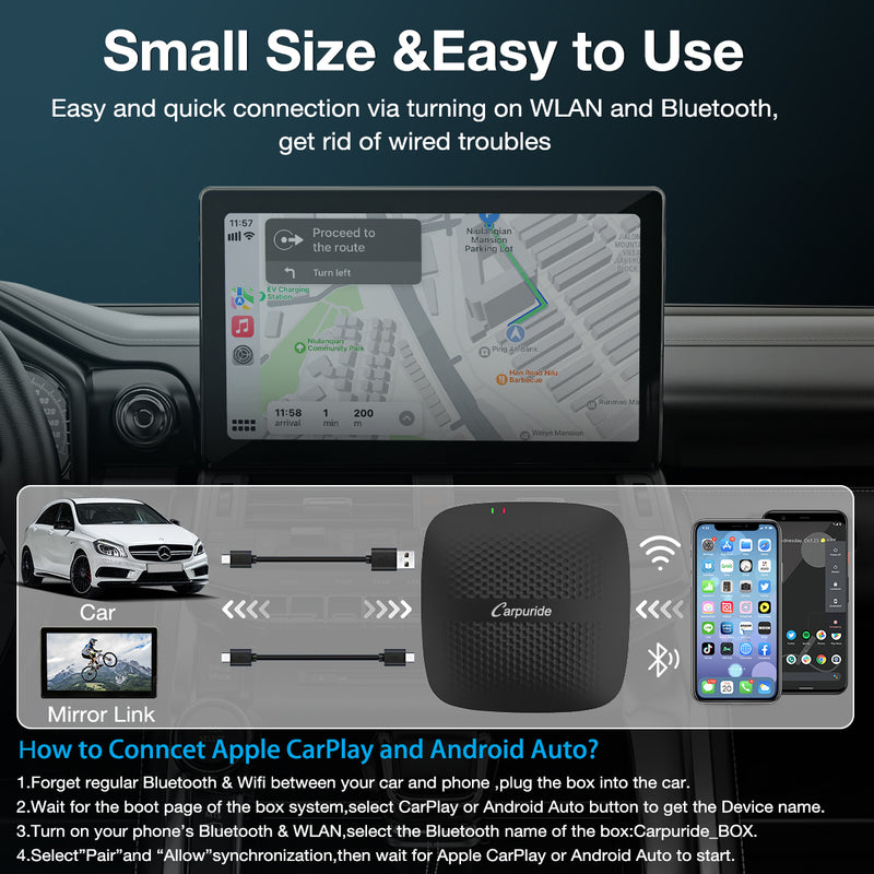  Carpuride 2024 Newest Upgrade Wireless Apple Carplay