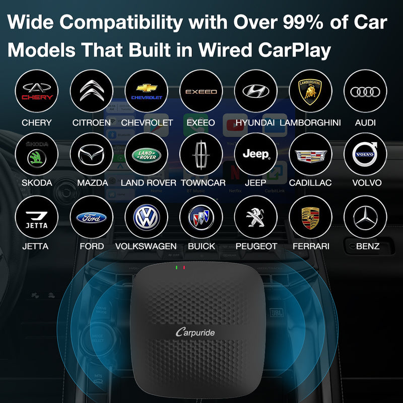 CARPURIDE H01 3 in 1 Android 11.0 Internet AI Box - Wireless Apple Carplay&Android Auto Adapter