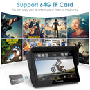 support 64G TF card, enjoy your favorite music or video on the journey
