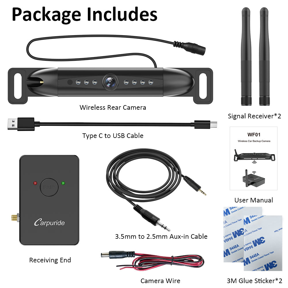 CARPURIDE WF01 Wireless Rear Camera (Only Suitable for Carpuride Scree
