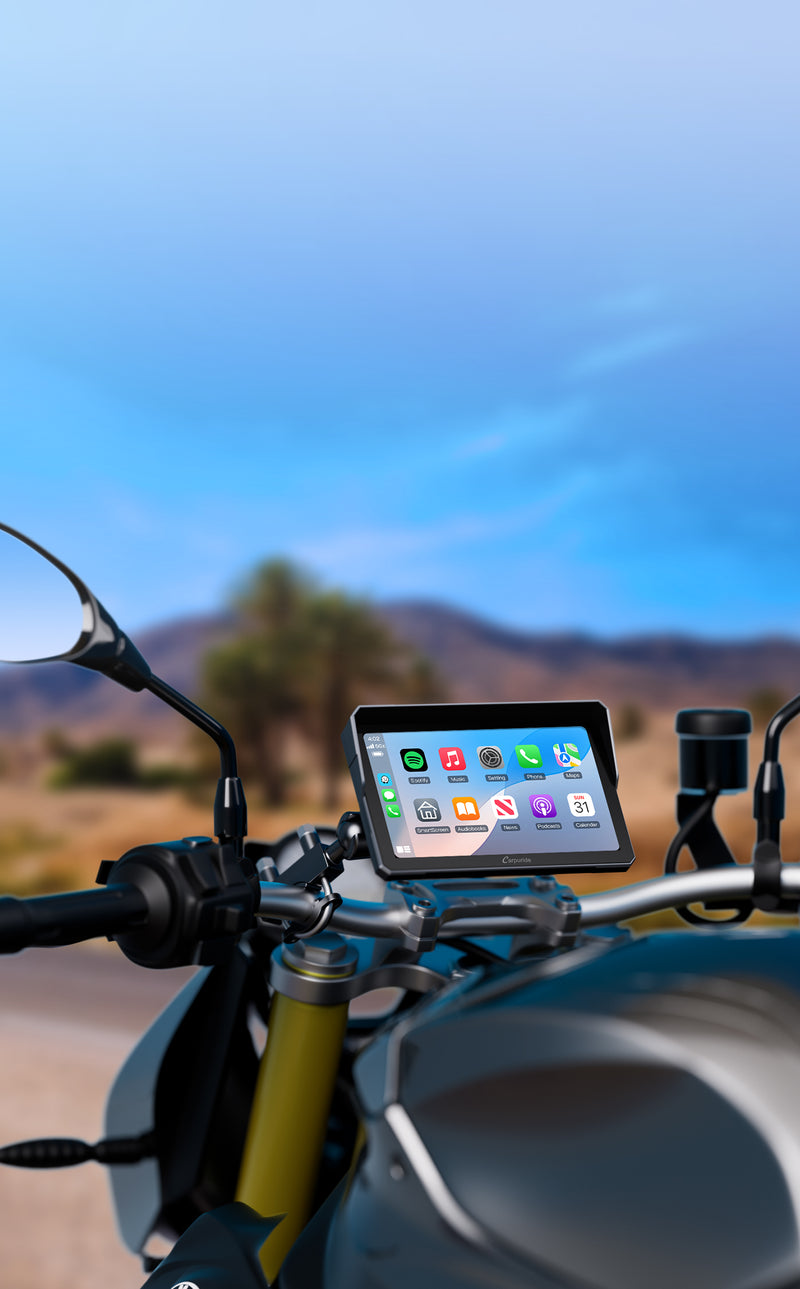 Carpuride CarPlay Screens for Motorcycles & Cars – Wireless & Portable
