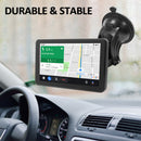 with gps unit on the suction cup bracket, it's durable & stable while sucked on the car windsheild