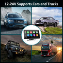 Carpuride Portable Wired CarPlay - Apple CarPlay/Android Auto /7"IPS Touch Screen/ Multimedia Bluetooth Navigation Dashboard Console