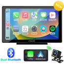 9 inch apple carplay screen with dual bluetooth, backup cmera, support apple carplay & android auto