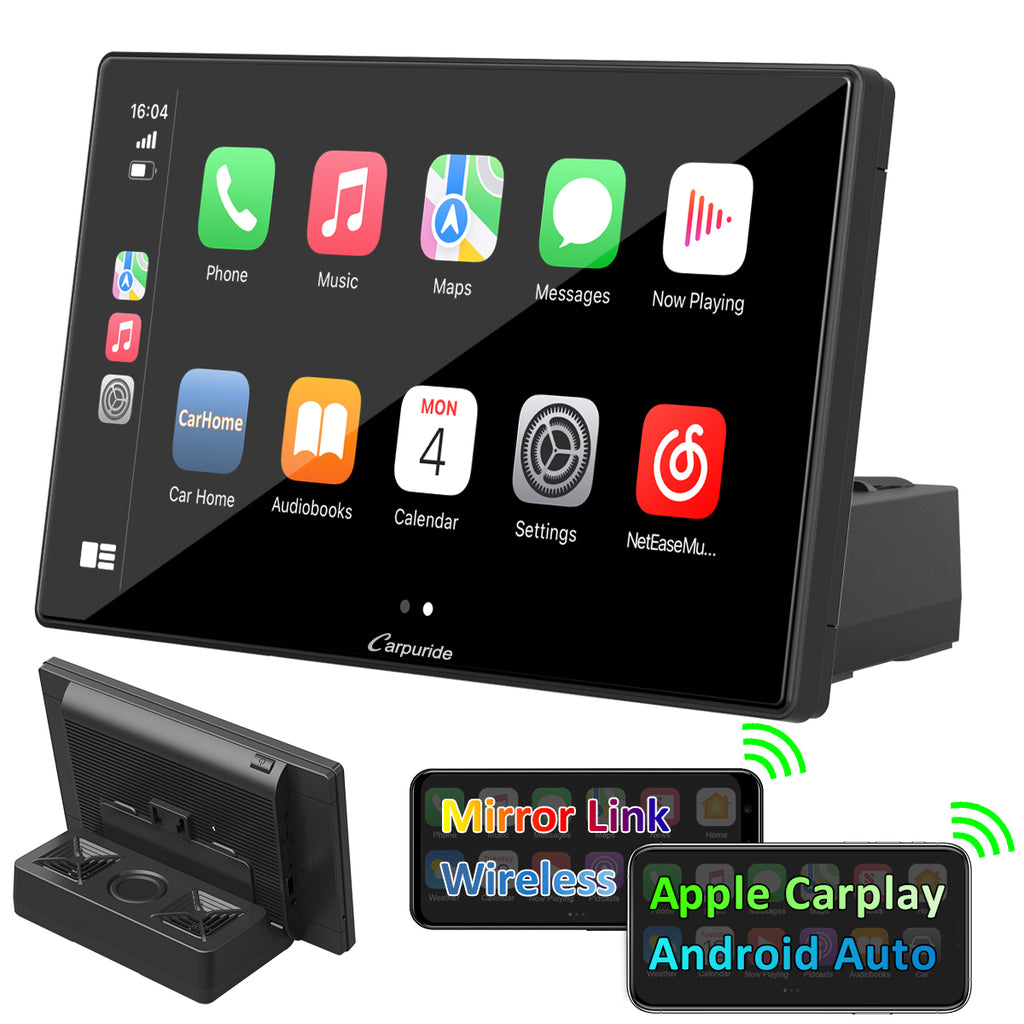 Carpuride 2023 Wireless Apple Carplay & Android Auto,9 Inch Full HD Touch  Screen Portable Car Radio Receiver,Car Stereo with Mirror Link, Google,  Bluetooth, Black. UPS SHIPPING Delivery time: 3-6 day. 