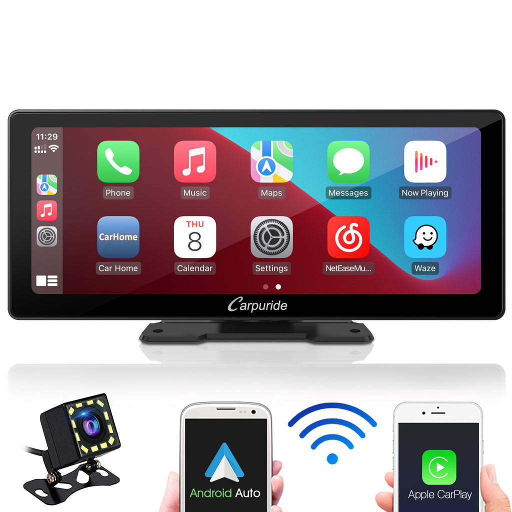 CARPURIDE W103 Portable Smart Multimedia Dashboard Console With Backup