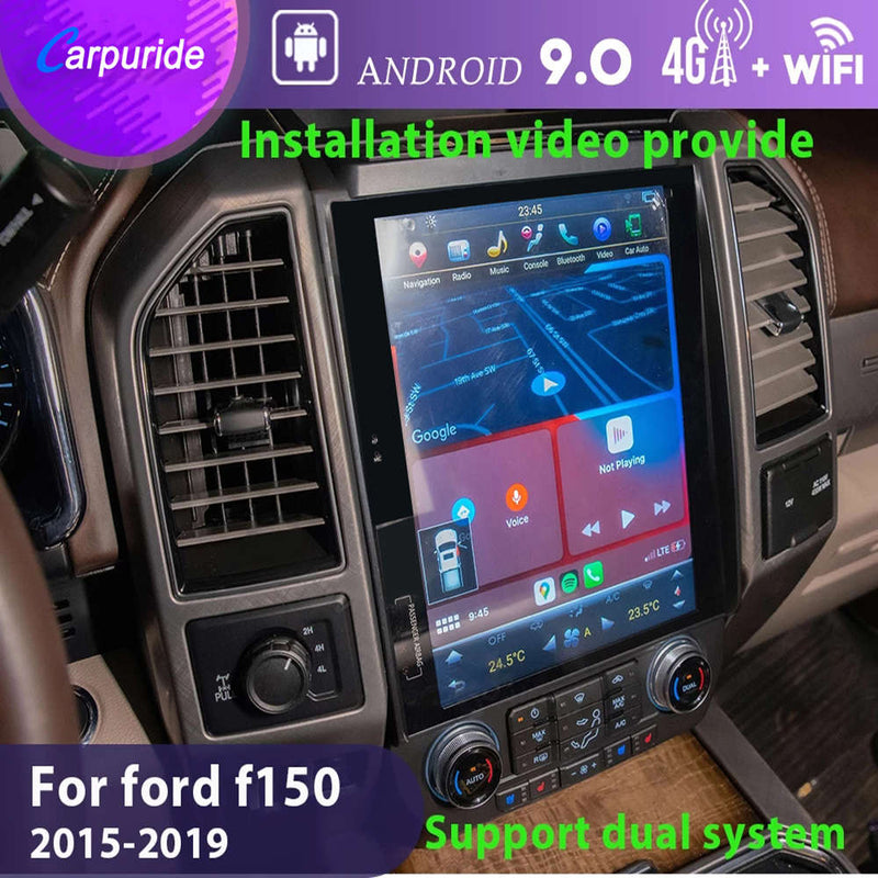 CARPURIDE 4+32G Android 9.0 GPS Navigation For Ford F150 2015+ Vertical Screen Car Radio Car DVD Multimedia Player Autoradio Stereo