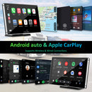 audio car system with android auto & apple caplay support wired & wireless connections 