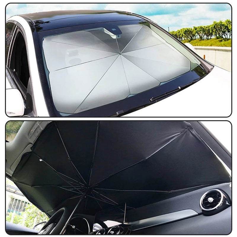 CARPURIDE Car Windshield Sun Shade Umbrella Car UV Cover Sunshade Heat
