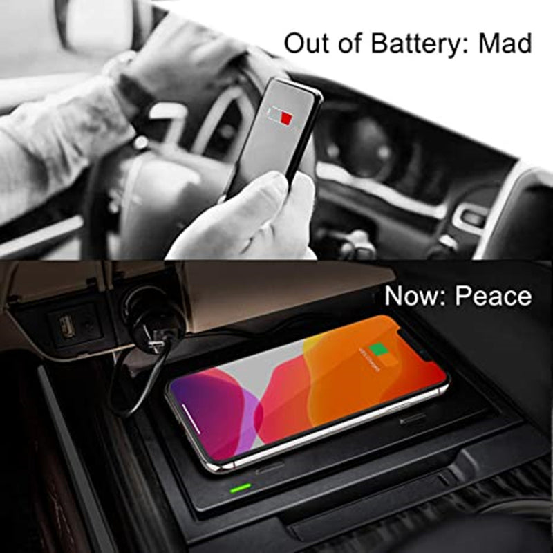 CARPURIDE Wireless Charger for OEM Style Wireless Phone Charging Pad for Toyota Camry XSE SE TRD LE XLE Car Interior Accessories Upgrades