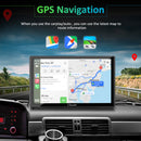 CARPURIDE Car Stereo with Wireless Apple CarPlay&Android Auto, Dual 4Ω3W speakers, 9" IPS Touchscreen Car Radio Receiver with Mirror Link/Bluetooth/Google/Siri/WiFi/GPS Navigation/Light-sensing/EQ effect,Backup Camera