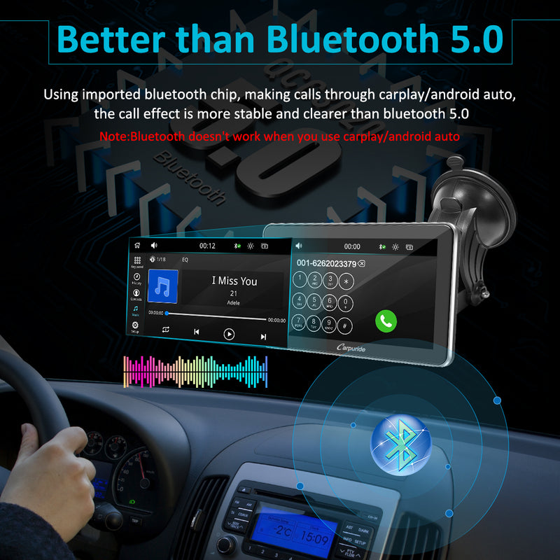 Car Stereo with Wireless Apple CarPlay&Android Auto,Plug and Play Quick Install, Suitable for All Cars, 7 Inch IPS Touch Screen, Multimedia Player with Bluetooth, Mirror Link, Backup Camera,Silver Frame