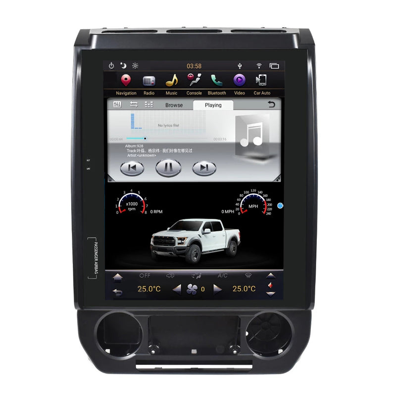 CARPURIDE 4+32G Android 9.0 GPS Navigation For Ford F150 2015+ Vertical Screen Car Radio Car DVD Multimedia Player Autoradio Stereo