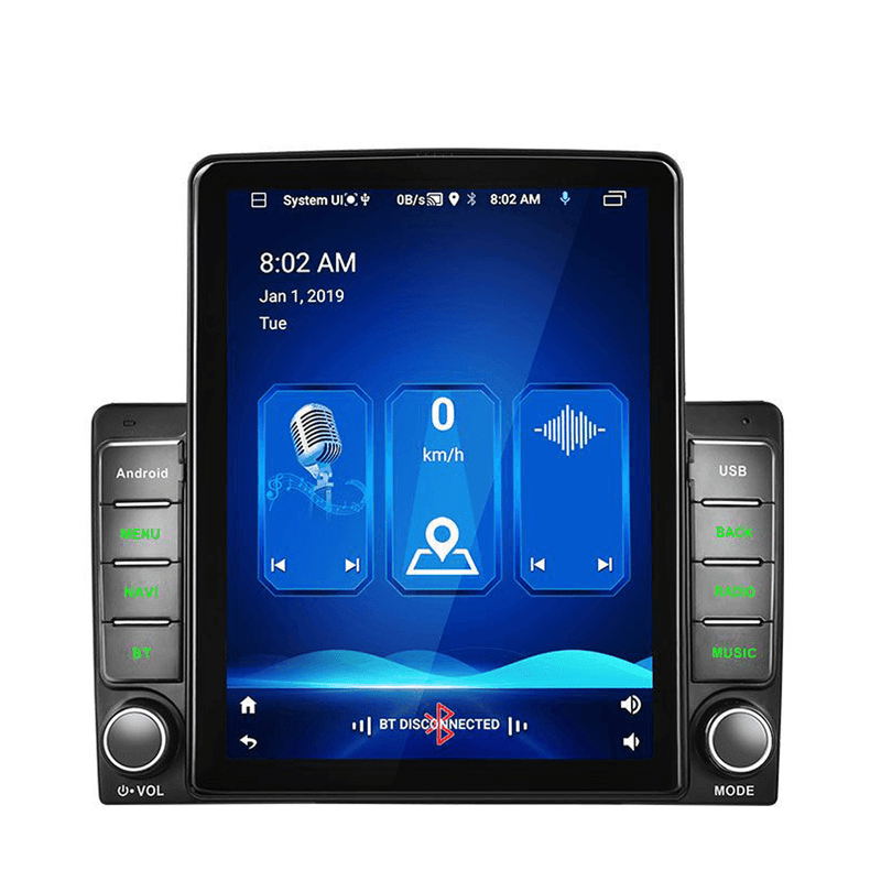 CARPURIDE Android 9.1 Car Video 9.5'' Vertical Split Screen Radio Autoradio Stereo GPS Navigation Wifi BT Phone Link Universal