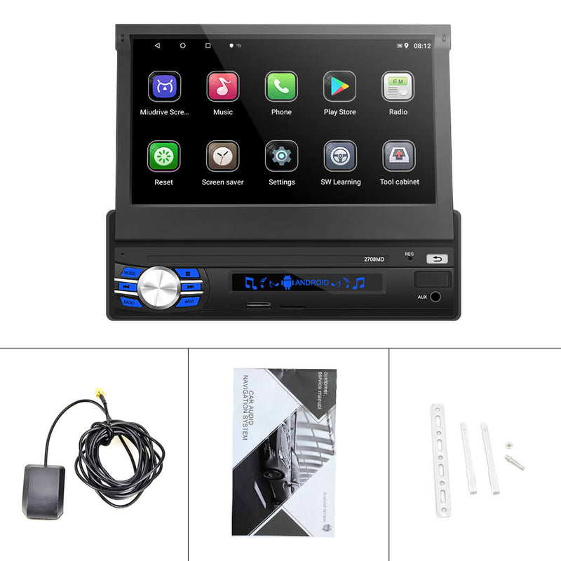 Android 10.0 Car Radio Auto Radio 1 DIN 7'' Car Multimedia Player GPS Navi  WiFi MP5 Bluetooth - China 1DIN Car Stereo, Car Stereo Radio