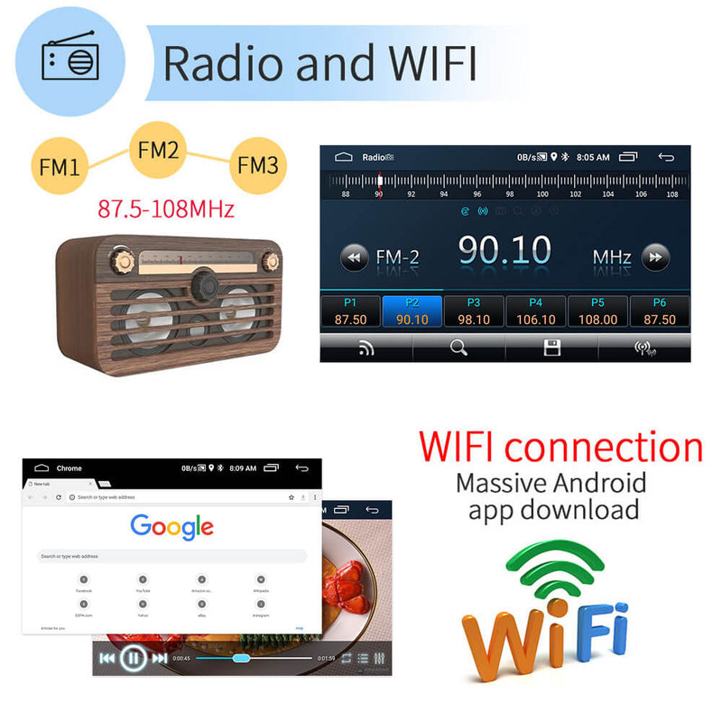 KYG Radio de Coche Bluetooth Estéreo AM FM Reproductor Audio MP3 WMA WAV