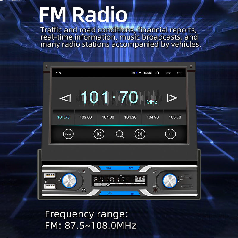 CARPURIDE 1Din Android 9.1 Car Radio Para Carro Autoradio 7'' Automati