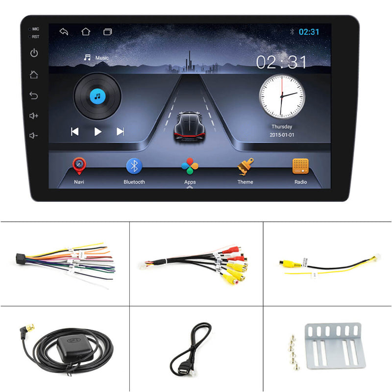 CARPURIDE Android 8.1 2Din 10'' Car Stereo Radio TFT Car MP5 Player 1080P/BT/WIFI/GPS Navigation/FM/Phone Link Auto Radio