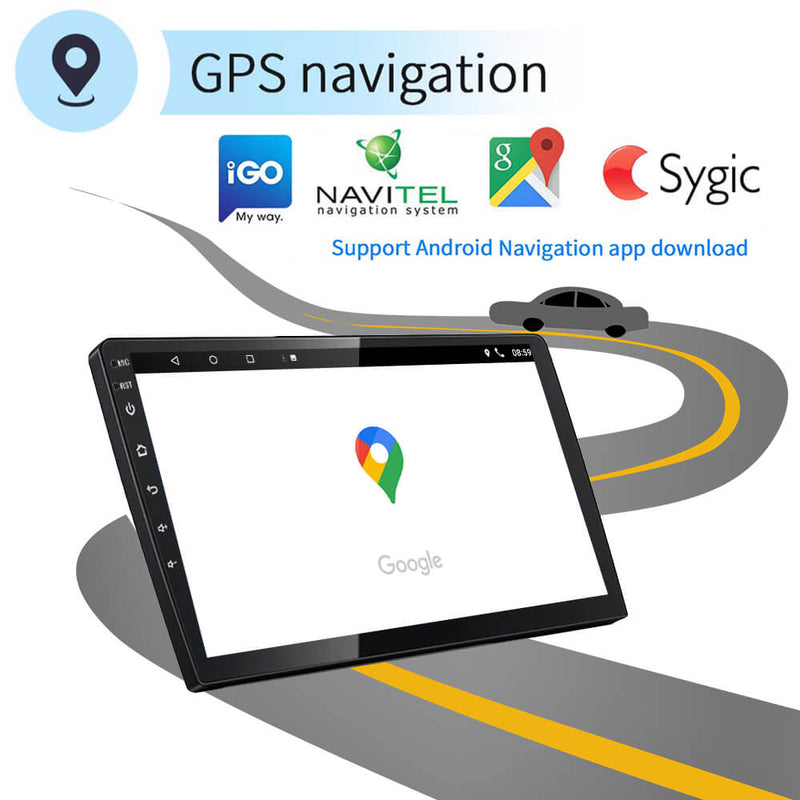 CARPURIDE Android 10.0 10.1'' 2Din Car Radio Stereo TFT GPS Navigation 2.5D Split Sreen WIFI/BT/FM/Phone Link/USB Auto Radio