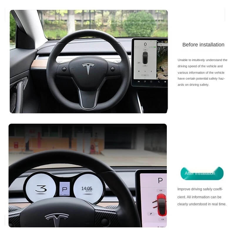 Fit For Tesla Model Y / 3 HUD Head-Up Display Speedometer