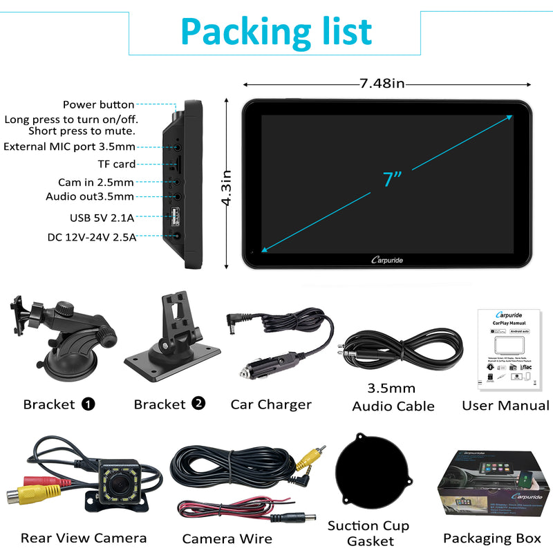 10.1 Inch Ahd Display 4 Cameras HD Reverse Camera Truck With Dash Cam Function - Reverse Camera