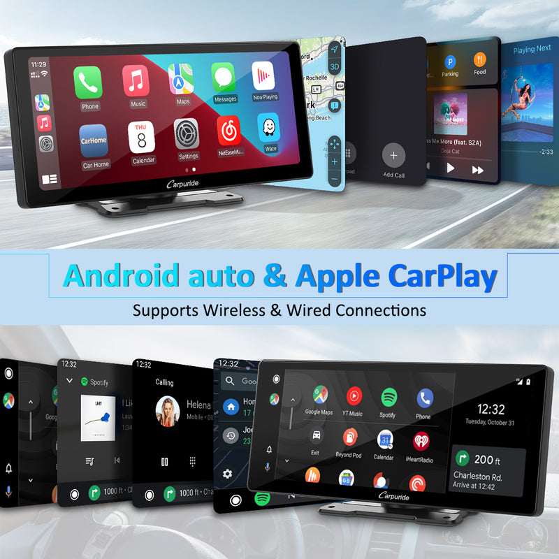 CARPURIDE W103 Portable Smart Multimedia Dashboard Console With Backup Camera