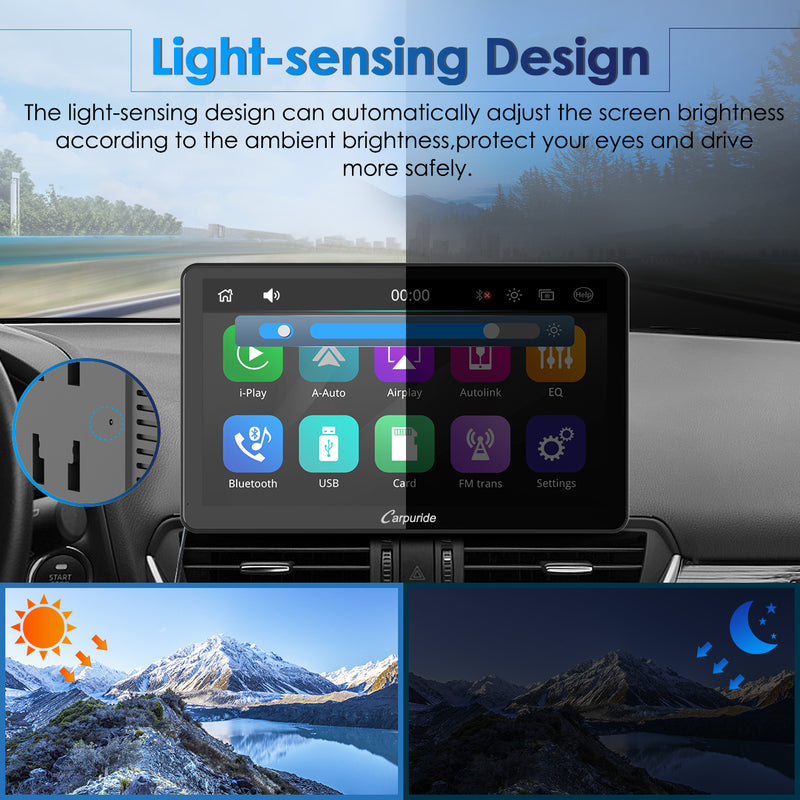 CARPURIDE W101 Portable Smart Multimedia Dashboard Console Suitable for Larger Vehicles